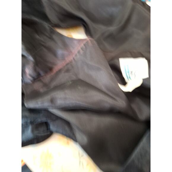 Vintage 90s Black Crushed Velvet Novelty Vest Grunge Goth Witchy Women Size 3X - Picture 6 of 6